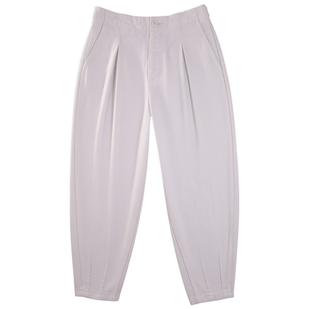 Polo Ralph Lauren Jeans Womens 2 White Tapered‎ Barrel Leg Button Fly Carrot